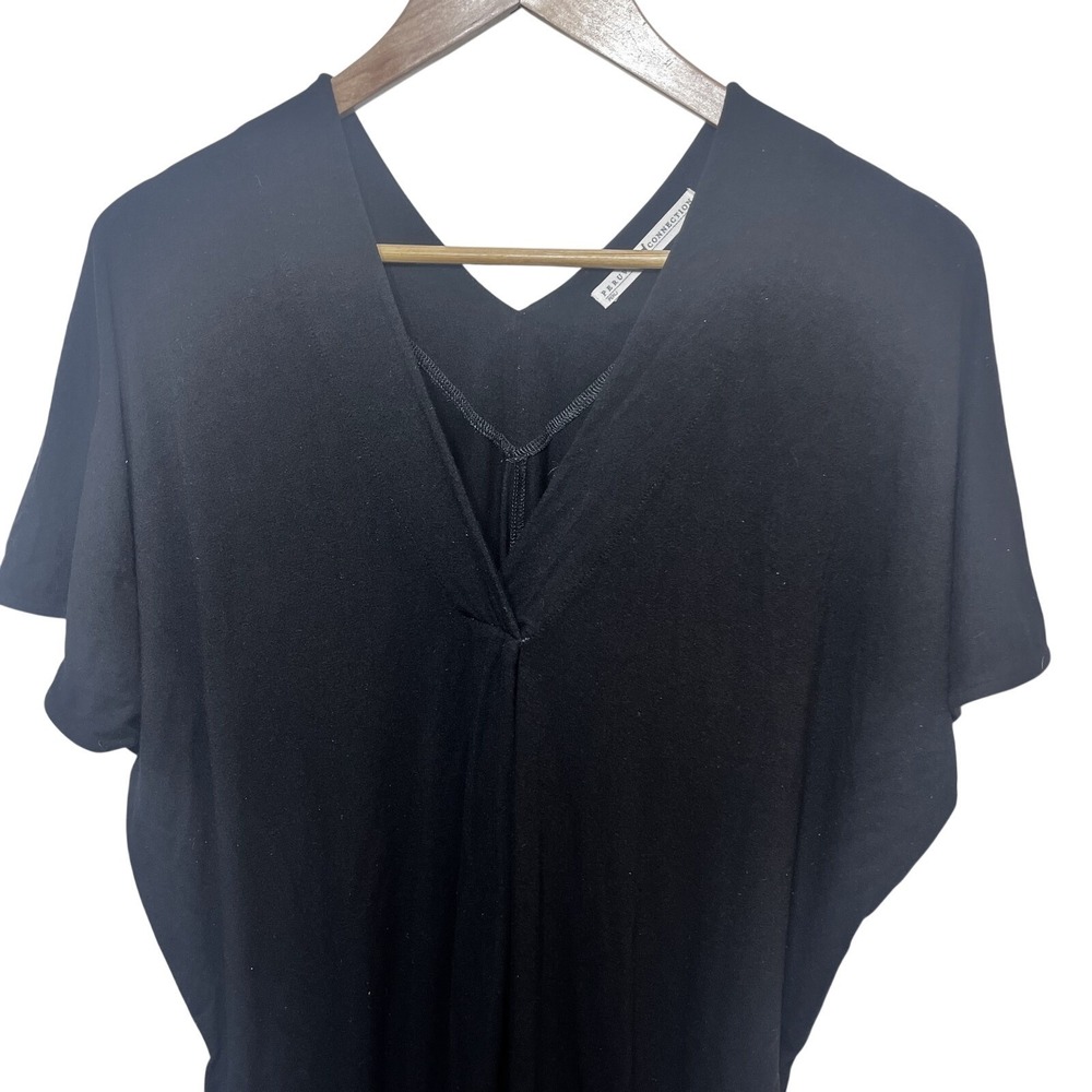 Peruvian Connection‎ Black V-Neck Knit Midi Dress Dolman Sleeve XS/S Peru Kaftan - Picture 2 of 10